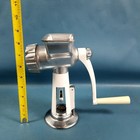Vtg Grind-o-mat Counter Top Food Grinder White chrome Mcm Lock Base