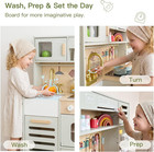 Wooden Play Kitchen With Lights   Sounds  Kids Kitchen Playset  Sage Green