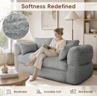 Anpoo 81 3  Boneless Loveseat Sofa Cloud Couch With Deep Seat  Modern Oversized