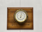 Old Vintage Original Barometer Brass Nautical Ship Instrument - Made In Germany