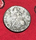 Authentic 1772 George Iii Revolutionary War Non-regal Colonial Halfpenny Better