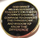 Gold Plate Alcoholics Anonymous Aa 4 Year Medallion Coin Token Chip Sobriety 