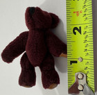 Vintage Miniature Handmade Plush Merlot Teddy Bear 2 5   