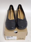 Clarks Womens Cora Iris Ballet Flats Comfort Shoes Black Leather Size 9 Us New