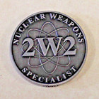 Nuclear Weapons Specialist Afsc 2w2 Air Force Antique Silver Challenge Coin   K