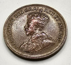 1928 Canada One 1 Small Cent Au Foreign World Coin Km28 King George V Free Ship 