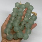 1 Lbs  16mm-23mm  1 Strand  30 Beads  Green blue Sea Glass Beads   B35724