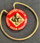 Vintage Celluloid Advertising Key Chain  Golden Blend Coffee At Your Grocers 
