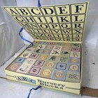 Vintage T  J  Whitney s Abc Nursery Blocks  Embossed Wooden Alphabet Complete
