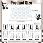 Chess Shot Glass Drinking Game Set 10  Board With 32 Glasses Party Bar Gift