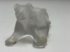 Lalique France Crystal Tambwee Lion Cubs Sculpture Figurine Signed Read   