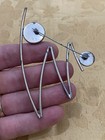 Vintage Sterling Silver 925 Tested Estate Acquired Large Modernist Brooch Pin