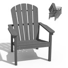 Silla Adirondack Apilable     Silla De Patio De Polietileno De Classic   1pc    Gris