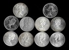 Ten  10  Canada 80  Silver Dollars  1961-67   Lot C96