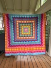 Vintage Hand Quilted Quilt 86 X 66 Colorful