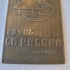 Vintage Hotel Motel Room Key Brass Fob Keychain Hotel La Palara Acapulco Mexico