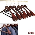 Heavy Wide Shoulder Lotus Wood Suit Hangers Clothes Coats 360   Swivel Non-slip