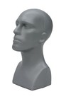 2pcs Male Abstract Mannequin Head Light Weight Style Display  ps-m-gy X2