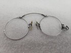 Antique 1800 s Pince Nez Glasses 1 10 12k White Gold-filled Ornate Engraved