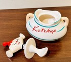 Vintage Davar Pro 1959 Ketchup Jar Pixie Ware  Slight Wear  Crazing Nice Overall