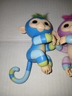 Wowwee 5  Fingerlings Baby Monkey Blue   Purple Lot Of 2