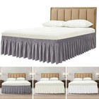 Bed Skirt Wrap Around Dust Ruffle Queen king Size Drop Elastic Bedding Bed New