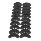 20pack Black Rubber Sole Repair Heel Savers Toe Plates Tap Diy Glue On Shoes Pad