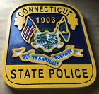 Connecticut State Police 3d Routed  Wood Patch Plaque Sign