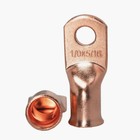 5 pack 5 16  3 8  Copper Bare Lug Ring Terminals Battery Wire Welding Cable Awg