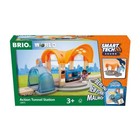Brio Smart Tech Sound Action Tunnel Station Wooden Train Set 4 Pieces Multicolor