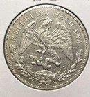 1901 Mexico Silver Un Peso Culiacan Cnjq Silver Second Republic  