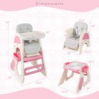 Convertible Baby Tall Chair 2-tier Food Tray Feeding Chair For 18  Month Olds