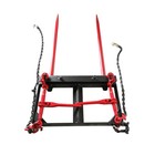 43  Universal Dual Tine Hay Bale Spear Loader Tractor Bucket Attachment 3000 Lbs