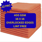 Autostena Ultra Microfiber Towels 400 Gsm Auto Home  Detail 16in X 16in  12-pac