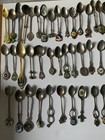 Huge Lot Of 82 Souvenir Antique Vintage Collector Spoons Silver Metal