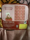 Nwt Strawberry Shortcake Plush Throw Blanket Pink Polka Dot Harvest Fall 50 X 70