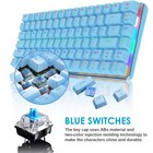 Wired Usb Mechanical Gaming Keyboard With Rainbow Led Backlit Blue Switches