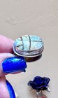 Wonderful Vintage Artisan  Ornate Sterling Silver   Antique Carved Scarab Ring