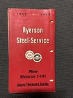 Vintage 1955-1956 Ryerson Steel Stock List Reference Book Cleveland Oh Good