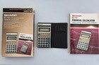 Vintage Sharp El-731 Business   Financial Calculator  Open Box W  Solution Book
