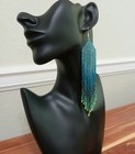Handmade Beaded 5  Earrings With Sterling Silver Findings