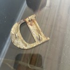 Vintage 1800s  2   Solid Brass Sign Letter D Nail On Back 19th Century Antique