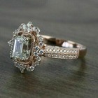 Art Deco Antique 3 10 Ct White Diamond Vintage Wedding Ring 14k Rose Gold Fn