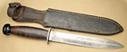 Wr Case Made - Us Military Stiletto Fixed Blade Fighting Knife - Rare Wwii Era