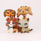 Little Pet Shop 4lot Shorthair Cat And Collie Dog Mini Toy For Kid Cute Gift Toy