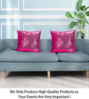 Sequin Pillow Case Hot Pink 20x20 Inch Pack Of 2 Sequin Pillow Covers Set Zipper