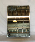 Vintage Chrome Deco 14x20 Metal Recessed Mirror Medicine Cabinet Old 989-26b