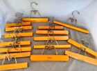 4 Setwell  Unknown Wood Hanger Vintage Pick 2 Clamp Style  Trouser  skirt
