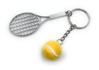Keychain Tennis Racket Tennis Ball Red Green Pink Pendant