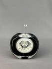 Early Paul Harrie  Art Glass Black 4 1 2  Perfume Bottle  C  1987